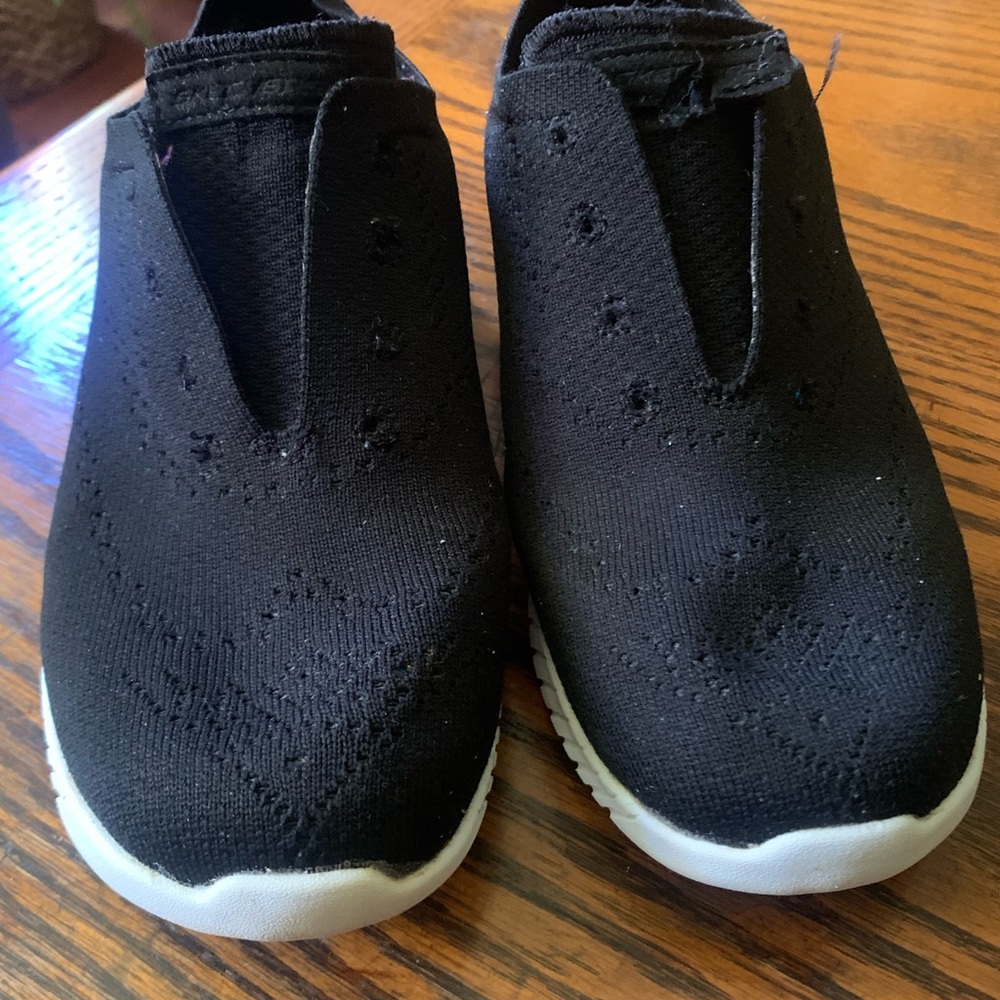Kids Black Slip-On Shoes